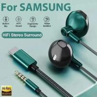 ราคา ประเภท C 3 5 มม หูฟังควบคุมระดับเสียงชุดหูฟัง HD Mic หูฟังแบบมีสายสําหรับ iPhone15 16 Samsung Galaxy หูฟัง (48957517369)