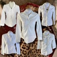 ราคา ลดล้างสต็อค เสื้อเชิ้ตผู้หญิงมือสอง ทรงเข้ารูปรัดรูป แขนยาว สไตล์สาว Office Siren (29034421991)