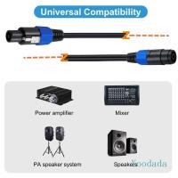 ราคา Yoo Professional Speakon Extension Cable Speakon Male to Speakon Female 4 Core Plug Ohm Head Speakon Extension Cable (48706243726)