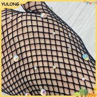 ราคา YU สีขาวสีแดงถุงมือตาข่ายยาว Rhinestones Hollow ตกปลาสุทธิถุงมือผู้หญิงนิ้วมือแฟนซีคอสเพลย์ Fishnet ถุงมือ NG (50960686542)