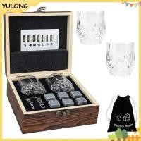ราคา YU ชุดของขวัญหินวิสกี้และแก้ววิสกี้ 4 ชิ้นสําหรับผู้ชาย วันพ่อ หินวิสกี้หินแกรนิต 6 ชิ้น แก้ววิสกี้ 2 ใบ 1 กล่องไม้ ของ (55909928090)