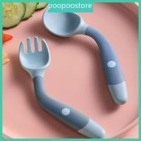 ราคา Baby Children Spoon Fork Set Soft Bendable Scoop Fork Tableware Feeding Cutlery (29933929948)