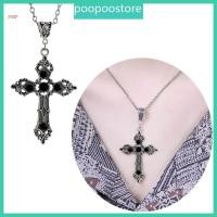 ราคา POOP Vintage อัญมณี Cross สร้อยคอหรูหราผู้หญิง Clavicle Chain Punk Gothic Choker สําหรับผู้หญิงสาวศาสนา Jew (27633941628)