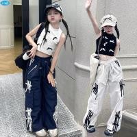 ราคา เสื้อผ้าเด็กผู้หญิงฤดูร้อนเด็กเสื้อกั๊กแขนกุด ชุดเอี๊ยมโบว์ชุดสองชิ้น 5 13 ปี (29250374076)
