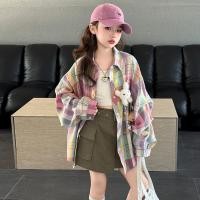 ราคา สาวฤดูใบไม้ผลิเกาหลีรุ่นพิมพ์เสื้อลายสก๊อต 5 13 ปี (24492044194)