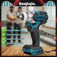 ราคา แบตเตอรี่สว่านไฟฟ้าไม่มีแบตเตอรี่ไฟฟ้า Impact Spanner Max 520Nm ไขควงไฟฟ้าสําหรับ Makita 18V 21V แบตเตอรี่ (50757444737)