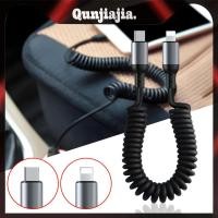 ราคา 100 27 66W USB Type C ฤดูใบไม้ผลิ Telescopic Quick Charger ลวด 6A Telescopic Fast Charging สายไฟ USB Car Charger Cable สําหรับ Huawei Xiaomi Samsung (44660516285)