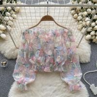 ราคา เสื้อเชิ้ตแขนยาว เปิดไหล่ ลายดอกไม้ สไตล์เกาหลี สําหรับผู้หญิง พร้อมส่ง (23052106842)