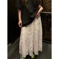 ราคา แฟชั่นเกาหลีผู้หญิงแขนยาวลูกไม้เอวสูงกระโปรงสีขาว (28682751914)