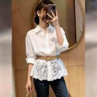ราคา เสื้อแขนยาวสไตล์เกาหลี ลายลูกไม้ เย็บอย่างประณีตสำหรับผู้หญิงทรงคล่องตัว (26644572963)