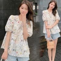 ราคา เสื้อเชิ้ตแขนสั้น ผ้าฝ้าย ปักลายดอกไม้ ทรงหลวม สไตล์เกาหลี สําหรับผู้หญิง พร้อมส่ง (25808810878)