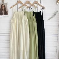 ราคา ชุดเดรสแม็กซี่ยาว แขนกุด จับจีบ ทรงหลวม สไตล์เกาหลี แฟชั่นฤดูร้อน สําหรับผู้หญิง พร้อมส่ง (25673431925)