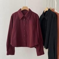 ราคา เสื้อเชิ้ตแขนยาว ผ้าฝ้าย ทรงหลวม สไตล์เกาหลี สําหรับผู้หญิง พร้อมส่ง (25551650717)