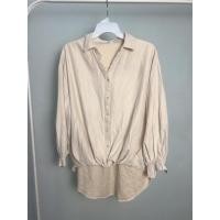 ราคา เสื้อเชิ้ต มือสอง ป้าย nao อก46 หน้าสั้น หลังยาว สีครีม (54459948008)