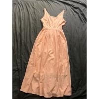ราคา เดรสยาว มือสอง อก32 34 ผูกโบว์ สีพีช (52508983584)