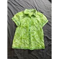 ราคา เสื้อเชิ้ต มือสอง ป้าย bossini อก40 แขนสั้น สีเขียว ตรงไหล่สีซีดจางนิดหน่อย (48856169589)