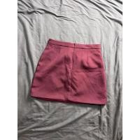 ราคา กระโปรงสั้น มือสอง ป้าย fasion store เอว27 28 มีซับ สีแดงเลือดหมู (47756536664)
