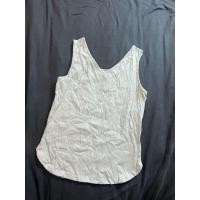 ราคา เสื้อกล้าม มือสอง ป้าย gu อก34 36 แขนกุด สีขาวครีม ผ้าดี (47807796722)
