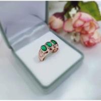 ราคา แหวน นาคข้อมะขามพลอยสีเขียวมรกต (28576246434)