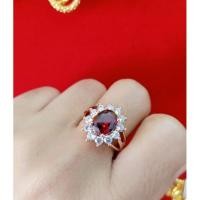 ราคา แหวนนาคพลอยแดงล้อมเพชร (12575507581)