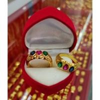 ราคา แหวนนาคข้อมะขามพลอยสามสี (25950238161)