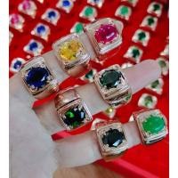 ราคา แหวนนาคผู้ชายหัวพลอยคละสี (17275822071)