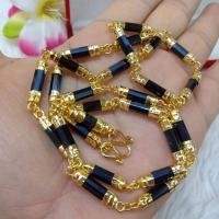 ราคา สร้อยคอทองคั่นปล้องนิลดำ สร้อยคอทอง (16397477498)