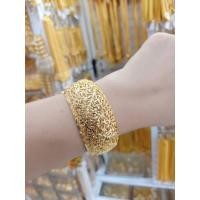 ราคา กำไลทองหุ้มลายฉลุเศษทองแท้ (29453437558)