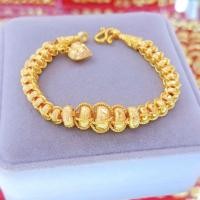 ราคา สร้อยข้อมือทองหุ้มลายเม็ดข้าวโพดน้ำหนัก2บาท (17793360508)