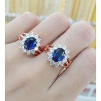 ราคา แหวนนาคพลอยไพลินล้อมเพชร (23979159209)