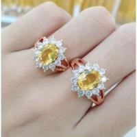 ราคา แหวนนาคบุษราคัมล้อมเพชร (23453671687)