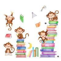 ราคา สติ๊กเกอร์ติดผนัง ป่าการ์ตูนสัตว์ลิงสติ๊กเกอร์ติดผนังห้องนอนห้องนั่งเล่นตกแต่งสติ๊กเกอร์ติดผนัง (43379185073)