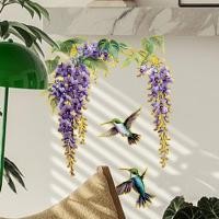 ราคา สติ๊กเกอร์ติดผนัง ดอกไม้ Wisteria Dill Bird สติ๊กเกอร์ติดผนังห้องนั่งเล่นห้องนอนตกแต่งบ้านสติ๊กเกอร์ติดผนัง (43328861713)