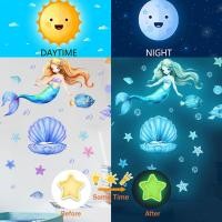 ราคา สติ๊กเกอร์ติดผนัง Undersea สัตว์สติ๊กเกอร์ติดผนัง Mermaid Luminous สติ๊กเกอร์ติดผนังเด็กสติ๊กเกอร์ติดผนัง (40979068020)