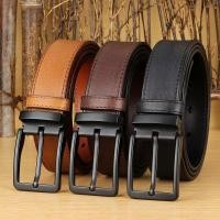 ราคา Retro ผักกระป๋อง First Layer Pure Cowhide Pin Buckle เข็มขัดชายหนุ่ม Overalls Handmade เก่าเข็มขัดกางเกงหนังแท้เข็มขัด (54560203068)