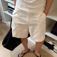 ราคา กางเกงขาสั้นผ้าฝ้ายลินินสีขาวผู้ชายฤดูร้อนบางสไตล์ผสมระบายอากาศกางเกงครึ่งตัดหลวมตรงห้าจุด (51709946065)