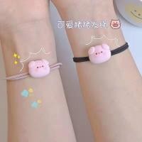 ราคา 1 7 000 คนคอลเลกชัน น่ารักน่ารักลูกหมูเชือกผมการ์ตูนหมูหัวเชือกแฟนยางรัดขนาดเล็กคู่แฟนสร้อยข้อมือสไตล์โมริผม (46558758288)