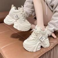 ราคา G18 รองเท้าผ้าใบแฟชั่นเกาหลี สุดน่ารัก ทนทาน แข็งแรง หนังนิ่ม พร้อมส่งจากไทย เสริมสูง 9 CM (28874887538)