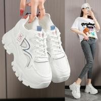 ราคา G13 ไซส์ 35 40 รองเท้าผ้าใบ รองเท้าสำหรับผู้หญิง แบบลำลอง ทนทานแข็งแรง สไตล์เกาหลี เสริมส้น 7 ซม (28575507555)