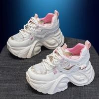 ราคา G15 ไซส์ 35 40 รองเท้าผ้าใบส้นสูง สไตล์เกาหลี ทนทาน รองรับเท้าพื้นเรียบ เสริมความสูง 7 5 ซม แถมสาย 2 แบบ (26274888168)