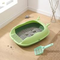 ราคา Semi Enclosed Anti Splash Cat Litter Box Large Spacious ทําความสะอาดง่ายใช้ในบ้าน (48510289937)