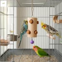 ราคา Natural Cork Wood Bird Chew ของเล่น Perch สําหรับ Budgies Cockatiels Lovebirds ความเครียดบรรเทากรงตกแต่ง (40980830501)