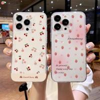ราคา เคสโทรศัพท์มือถือแบบนิ่ม ใส ไล่โทนสีชมพู ลายการ์ตูนเชอร์รี่ สตรอเบอร์รี่ ผลไม้ น่ารัก สําหรับ Vivo V29 V27 V25 V23 V20 Pro V27e V23e V21 4G 5G V21s V17 Neo V15 (25101612370)