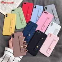 ราคา OPPO Reno 2F Z Reno2 10x zoom Phone Case Candy Color Bracket Wrist Strap Holder Cute Soft Silicone TPU Case Cover (4800738966)
