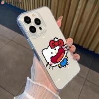 ราคา สําหรับOPPO A5 A5X A5i A3 Pro A3X A3i ACE2 A80 A60 A40 A40M F7 F5 5G 4Gเคสโทรศัพท์พิกเซลปากใหญ่Hello Kittyแมวตลกน่ารักการ์ตูนโปร่งใสปลอกนุ่ม (57856788861)