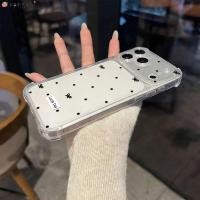 ราคา สําหรับ Samsung Galaxy A04 A03 Core A03S A02S A2 A01 Core A01S XCover 7 6 Pro 5 Pro 2 4G เคสโทรศัพท์สีดํา Polka Dot Bow Bowknot โปร่งใส Anti Fall Soft Casing Case Cover (54257161867)