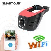 ราคา Smartour รถ Dvr ซ่อน Dash Cam Wifi กล้องด้านหน้า Full HD 1080P Loop ขับรถบันทึก APP ควบคุมบันทึกสําหรับโทรศัพท์ (46902037733)