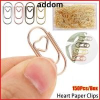 ราคา ADDOM 150 ชิ้น Binder คลิป โลหะทอง Rose Gold สีคลิปหนีบกระดาษ รูปหัวใจ 20 มม อุปกรณ์สํานักงานโรงเรียนคลิปผู้ถือ (46859393371)