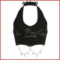 ราคา ADDOM แขวนคอเสื้อกั๊ก camisole มีแผ่นรองหน้าอกและสายโซ่โลหะสั้น เหมาะสำหรับฤดูร้อน (43280442778)