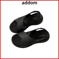 ราคา ADDOM รองเท้าแตะพื้นหนา รองเท้าแตะส้นแบน PVC Casual รองเท้าแตะสีทึบชายหาด (43931008535)